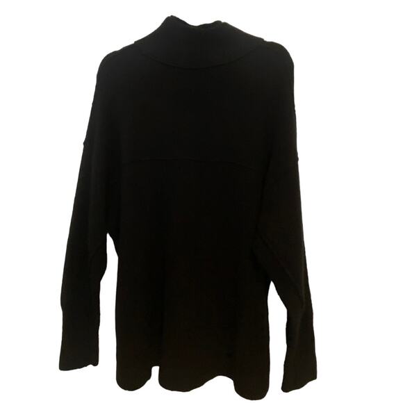 Free People Afterglow mock neck black oversized sweater Small Style # OB982299 - Picture 7 of 10